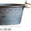 Jarra Francesa Jarrón Oval Hierro Shabby Chic Jarra Jarrón Metal Florero Vintage Galvanizado Leche Lata Jarra Rústica Flor Cubo Contenedor Granja Francesa Cubo Olla