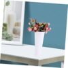 SEWACC Maceta Francés De Olla Ollas De Hierro Floreros De Boda Jarrón Shabby Chic Jarrón De Metal De La Vendimia Jarra De Leche Antigua Cubo Floral Alto Flores Envase Planchar Blanco