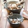Jarra Francesa Jarrón Oval Hierro Shabby Chic Jarra Jarrón Metal Florero Vintage Galvanizado Leche Lata Jarra Rústica Flor Cubo Contenedor Granja Francesa Cubo Olla