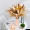 Sosayet Pampas Secas Decoracion, 100 Piezas Flores Secas Naturales 40-44 cm, Ramos de Flores Secas Naturales Decoración para el Hogar, Hierba de Pampa Esponjosas para Decoracion Boho Fiestas Bodas