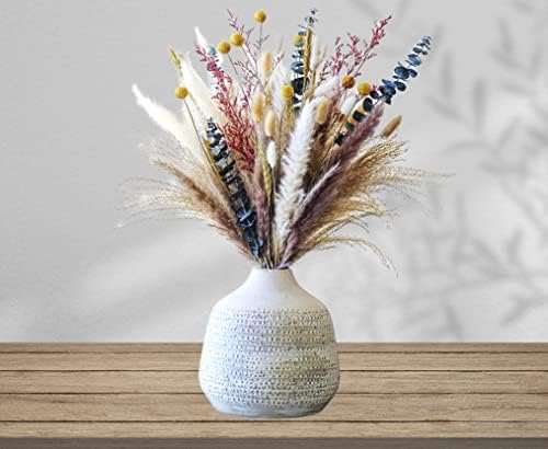 96 piezas de hierba de pampa, flores secas de 17.7 pulgadas, flores secas para jarrón con 9 estilos, decoración de hierba de pampa alta, hierba pomposa, hierba de pampa seca, ramo de flores secas,