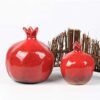 liangzishop Florero de Flor Pomegranate Jarrón de cerámica Sala de Estar Home Study Decoration Moderno y Simple florero Rojo pequeño 3 tamaños para Elegir Jarrón Decorativo (Size : Small)