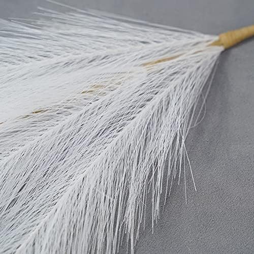Susire Decoracion Hogar Flores Secas Artificial: Pampas Secas Decoracion Grande Alta Plumas Resistente Boho con 3 Ramos y Altura de 1.2m Color Blanco