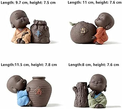 Lindo pequeño Monje té Mascota jarrón hidropónico Juego de té Creativo decoración para Mascotas Boutique Accesorios para la Ceremonia del té (Color: B) (D)