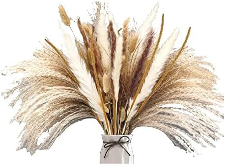 PPcdfre 120 Piezas de Ramo de Hierba de Pampa para DecoracióN de Mesa de Hogar con Flores Boho, DecoracióN de Sala de Estar, Fiesta de Granja RúStica