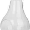 Jarrón colgante de cristal con forma de pera, cristal resistente al calor, 14 x 9 cm, transparente, hecho a mano