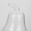 Jarrón colgante de cristal con forma de pera, cristal resistente al calor, 14 x 9 cm, transparente, hecho a mano
