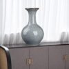 Jarrón de cerámica Gris tarros de Jengibre florero seco decoración para Sala de Estar Oficina Decorativo pequeño jarrón Alto Tarro de Templo tarros de Regalo de Porcelana
