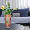 Ulable Jarrón de cristal para flores – 24 cm de alto, floreros grandes de cristal de colores para decoración de regalo