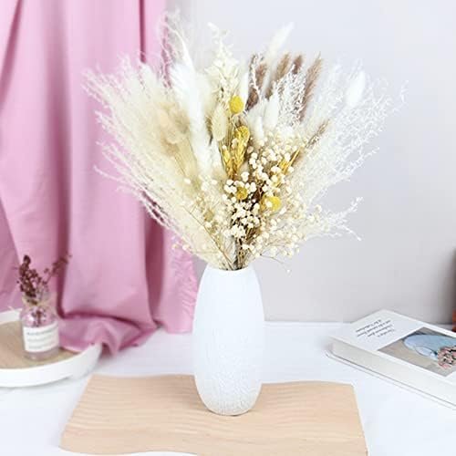 54 Piezas Pampas Secas Decoracion,Ramo de Hierba de Pampa Natural Seca,Decoracion Hierba de Pampas Secas,Flor de Hierba de Pampa,Hierba Seca de Pampas para la Boda, la decoración del florero