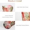Ulable Jarrón de cristal para flores – 24 cm de alto, floreros grandes de cristal de colores para decoración de regalo