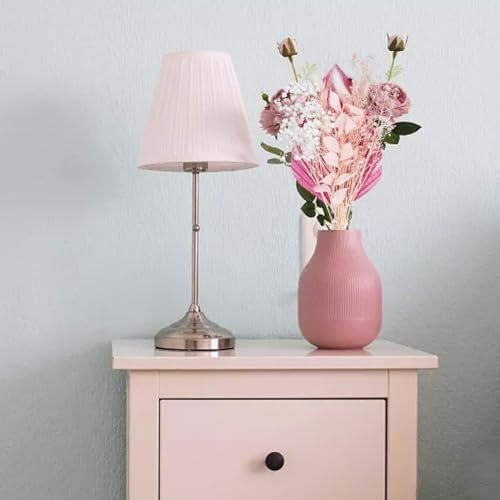 Flores Secas Rosa Blanco Azul Natural Ramo Pampas Palma Adornos para Tartas Purpurina Decoración de Pasteles Palmas Decoracion para Pastel Mesa Boda Jarrón Habitación (Pink)
