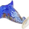 Jarrón Cuerno de la Abundancia de Murano Millefiori - Azul