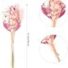 Flores Secas Rosa Blanco Azul Natural Ramo Pampas Palma Adornos para Tartas Purpurina Decoración de Pasteles Palmas Decoracion para Pastel Mesa Boda Jarrón Habitación (Pink)