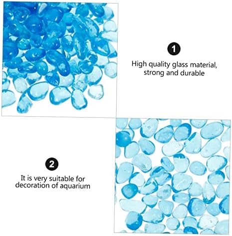 SEWOART 1 Paquete Arena del Fondo del Tanque de Peces jarrones de Vidrio Transparente para Flores decoración Azul Home Decor decoração casa florero pecera Piedra de Vidrio en Maceta Joya