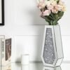 SHYFOY Jarrones Decorativos Modernos 38 cm Jarrones de Cristal, Decoracion Hogar para Chimenea, Dormitorio, Cocina, Sala de Estar, Centro de Mesa, Escritorio