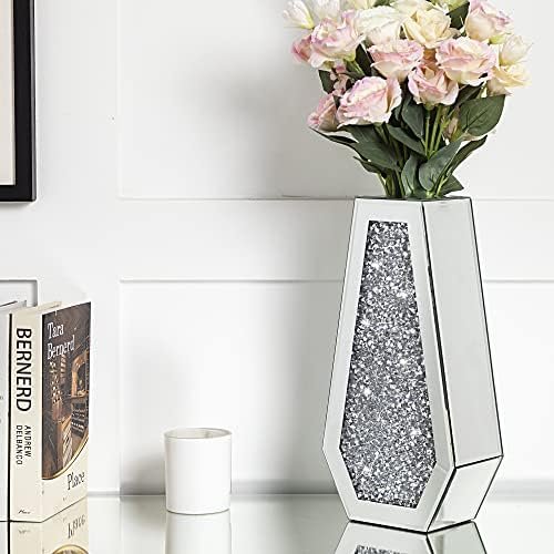 SHYFOY Jarrones Decorativos Modernos 38 cm Jarrones de Cristal, Decoracion Hogar para Chimenea, Dormitorio, Cocina, Sala de Estar, Centro de Mesa, Escritorio