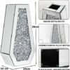 SHYFOY Jarrones Decorativos Modernos 38 cm Jarrones de Cristal, Decoracion Hogar para Chimenea, Dormitorio, Cocina, Sala de Estar, Centro de Mesa, Escritorio