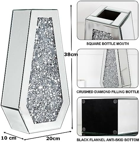 SHYFOY Jarrones Decorativos Modernos 38 cm Jarrones de Cristal, Decoracion Hogar para Chimenea, Dormitorio, Cocina, Sala de Estar, Centro de Mesa, Escritorio