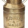 Soyizom Jarrones de Flores Decorativos, Cubo de Campo de Granja, Jarra de Leche Vintage rústica | Maceta de Metal galvanizado con Asas para Flores Florales Frescas secas para decoración