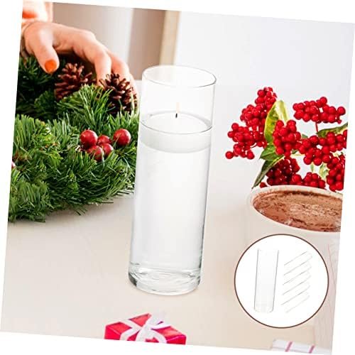 MAGICLULU 6 Piezas Jarrón De Vela Flotante Florero Moderno Jarrones Flotantes para Velas Jarrones Altos De Cristal para Centros De Mesa Vidrio De Alto Borosilicato Piso Flores De Mesa