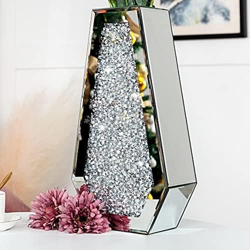 SHYFOY Jarrones Decorativos Modernos 38 cm Jarrones de Cristal, Decoracion Hogar para Chimenea, Dormitorio, Cocina, Sala de Estar, Centro de Mesa, Escritorio
