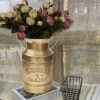 Soyizom Jarrones de Flores Decorativos, Cubo de Campo de Granja, Jarra de Leche Vintage rústica | Maceta de Metal galvanizado con Asas para Flores Florales Frescas secas para decoración